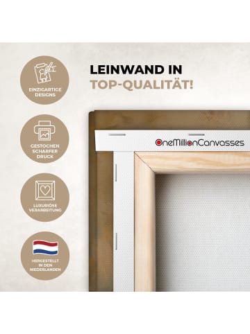 OnlyWow Leinwand Bilder Olivgrün