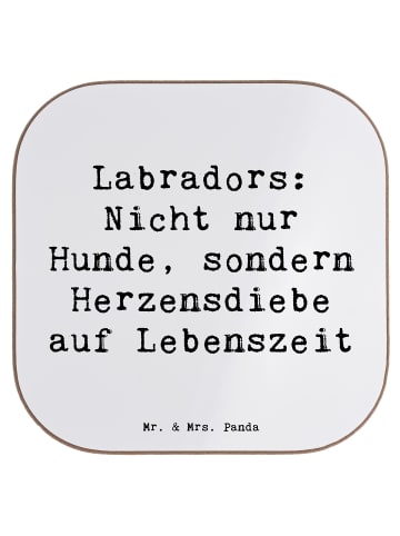 Mr. & Mrs. Panda Tassenuntersetzer Spruch Labrador Herzensdiebe ... in Weiß