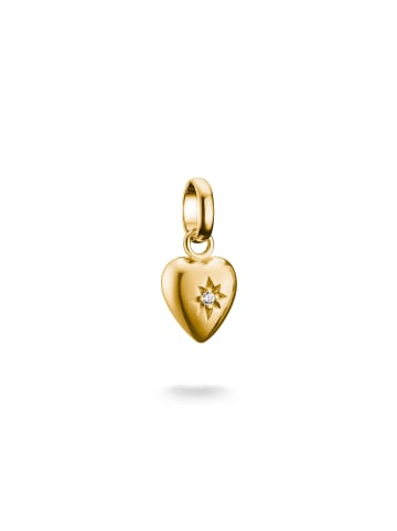 Thomas Sabo Charm-Anhänger Herz Mit Stern Connect in gold, weiß
