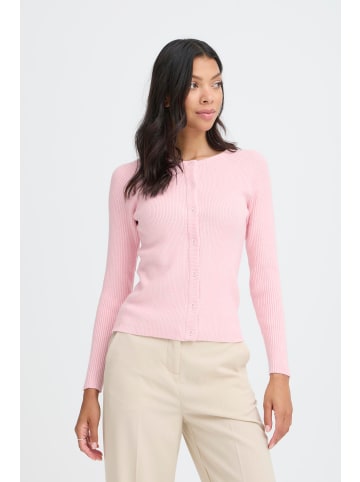 b. young BMMNORMA RIB CARDIGAN KNIT JUMPER in Parfait Pink