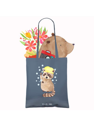 Mr. & Mrs. Panda Einkaufstasche Waschbär ohne Spruch in Indigo Blue