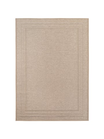 KADIMA DESIGN Teppich Outdoor Waschbar Bordüre VENTOUX Strapazierfähig OEKO-TEX in Beige