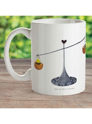 Mr. & Mrs. Panda Plastikbecher Sternzeichen Waage ohne Spruch in Weiß