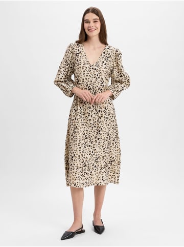 MOSS COPENHAGEN Kleid ALYONA VLORA in beige anthrazit - 0001