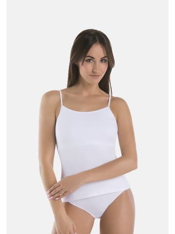 Teyli Baumwollunterhemd für Frauen mit dünnen Trägern Cami in weiß