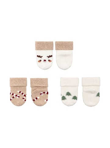 Sterntaler Erstlingssocken 3er-Pack Weihnachten in ecru