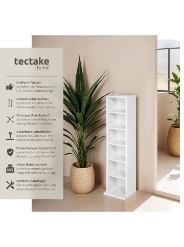 tectake Standregal Medienregal in Holzoptik 90x21x20cm