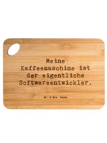 Mr. & Mrs. Panda Frühstücksbrettchen Spruch Softwareentwickler H... in Braun