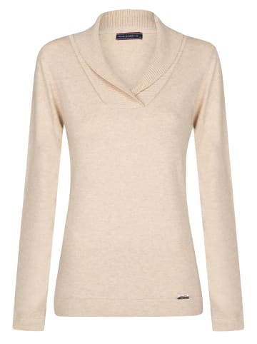 Felix Hardy Schlichter Schal Kragen Langarm Pullover in Beige