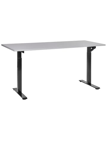 Beliani Höhenverstellbarer Schreibtisch DESTINES in Grau/Schwarz