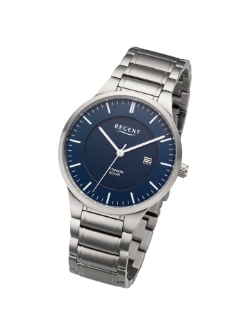 Regent Analog-Armbanduhr Regent Metallarmband silber groß (ca. 40mm)