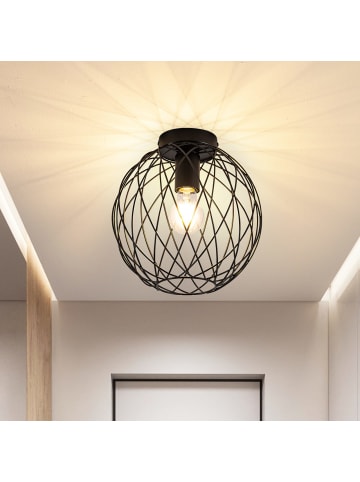 ZMH Deckenleuchte in Schwarz H 26.5cm