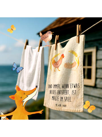 Mr. & Mrs. Panda Handtuch Huhn Stolz mit Spruch in Vintage