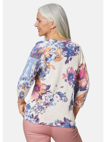 GOLDNER Druckpullover Femininer Druckpullover in weiß / gemustert