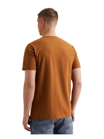 PME Legend T-Shirt SHORT SLEEVE R-NECK LOGO CARRIER in Braun