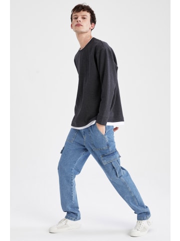 DeFacto Sweatshirt OVERSIZE FIT in Grau Melange