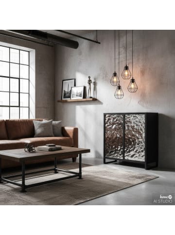 home24 Kommode ZOFIAN in Silber / Schwarz