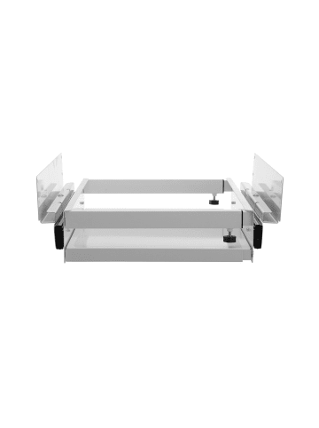 Home Nature Wohnkonzept 2er-Pack Teleskopschublade ausziehbar in Weiß 34-57.5x39.5x12.3 cm