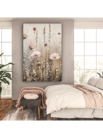 OnlyWow Leinwand Bilder Blumenfeld
