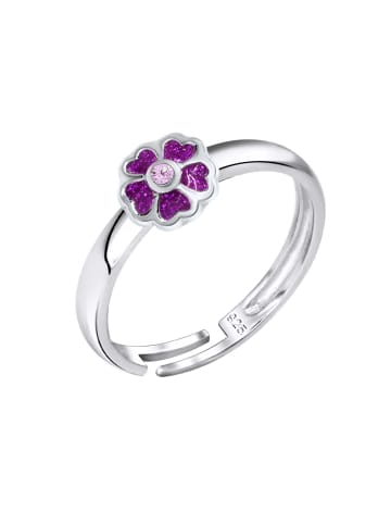 schmuck23 Ring 925 Silber Blume in Pink