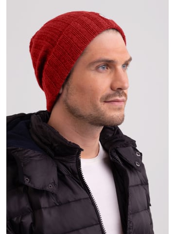 CASH-MERE.CH Bio Rib Mütze in Postbox Rot