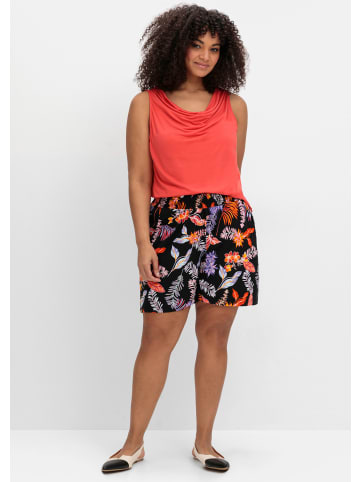 sheego Shorts in schwarz bedruckt