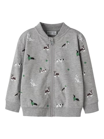 name it Sweatshirt-Jacke Reißverschluss Nmmnaris in grey melange