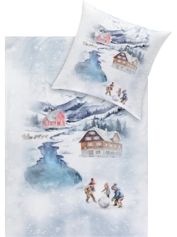Estella Kuschel-Flanell Bettwäsche in blau