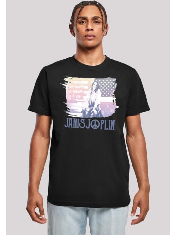 F4NT4STIC T-Shirt Janis Joplin Stove Flag in schwarz