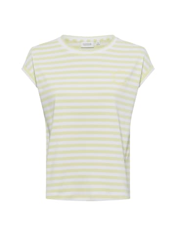 comma T-Shirt in limone weiß - 0001