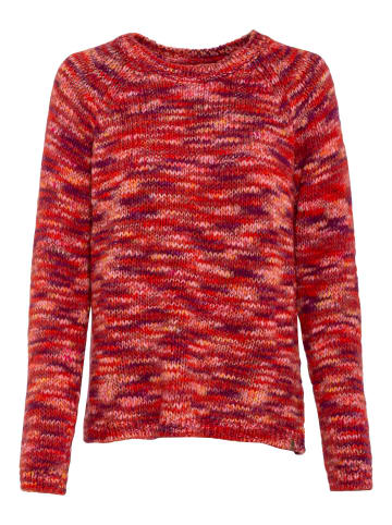 Camel Active Strickpullover mit Rundhalsausschnitt in Rot