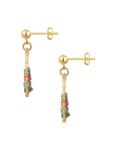 Yokoamii Ohrringe aus Messing mit Glas in gelbgold