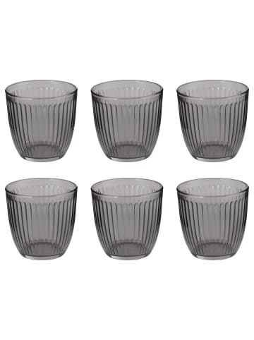 Butlers Trinkglas LINEE 6er-Set in Grau