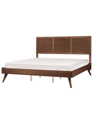 Beliani Doppelbett ISTRES in Braun - (W) 187 x (H) 120 x (L) 205 cm