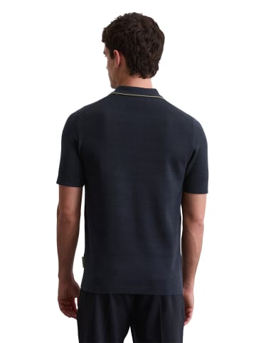 Marc O'Polo Strick-Poloshirt DFB Travel Collection in Deep Night Blue
