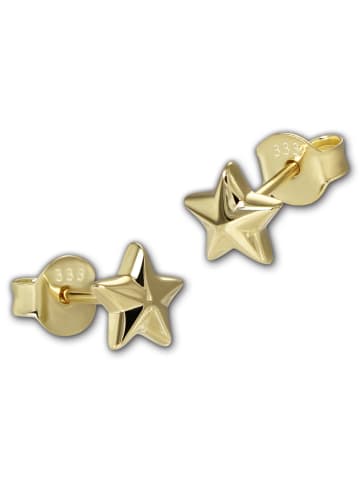 GoldDream Echtgold, 333er Gelbgold Damen Ohrstecker Star Ohrring ca. 7mm