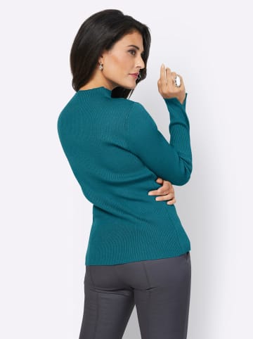 creation L Langarm-Pullover in aquapetrol