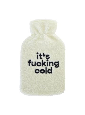 Butlers Wärmflasche STAY HOME CLUB Fucking Cold in Weiß