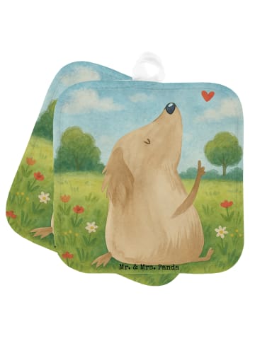 Mr. & Mrs. Panda Topfuntersetzer Hund Liebe Design ohne Spruch in Weiß