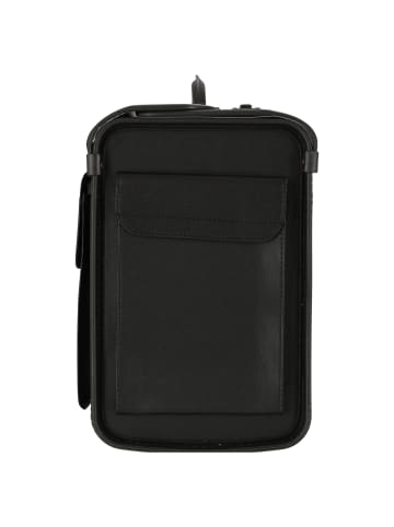 D&N Business & Travel - Pilotenkoffer PU mit 2 Verschlüssen 51 cm Vortasche in schwarz