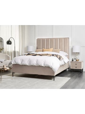 Beliani Schlafzimmer Set SEZANNE in Grau/Beige/Schwarz 150x215x142 cm