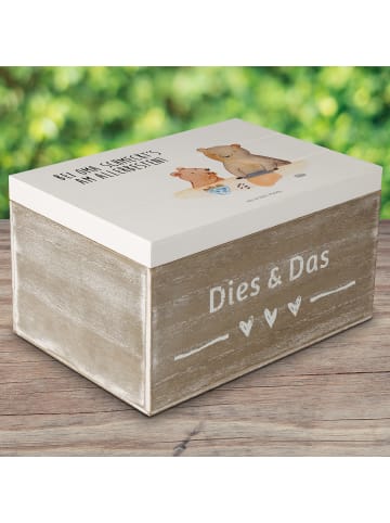 Mr. & Mrs. Panda Truhe Oma Backen mit Spruch in Weiß