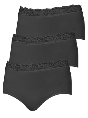 Nina von C. 3er Pack Taillenslip in schwarz