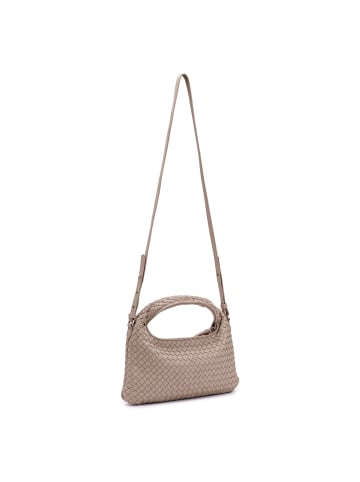 Les Visionnaires Sadie Weave Schultertasche Leder 37 cm cappuccino beige