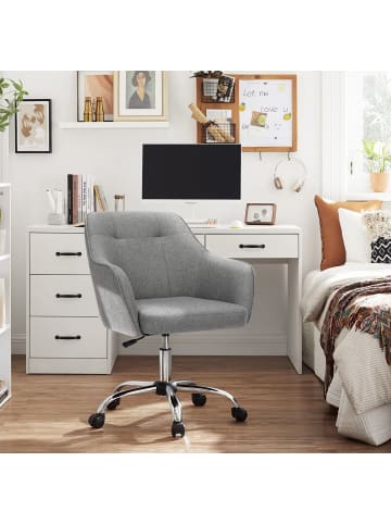 SONGMICS 2er-Set: Bürostuhl Tyra in Grau - (B)58 x (H)96 x (T)60.8 cm