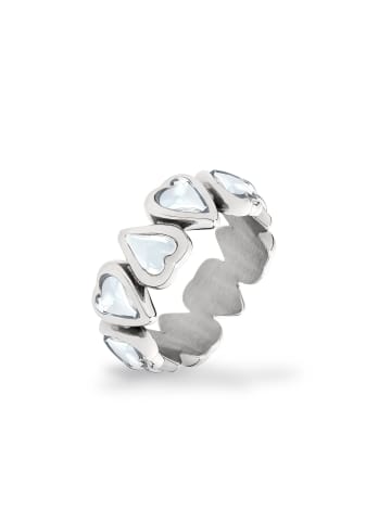LIEBESKIND BERLIN Ring Ring - Glass Heart in silber