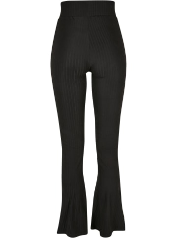 Urban Classics Urban Classics Damen Ladies High Waist Rib Flared Leggings in black
