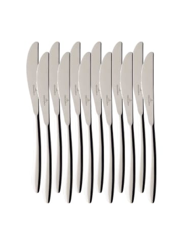 Villeroy & Boch 12er Set Tafelmesser SoftWave 23,7 cm in silber