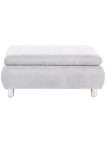 others HOCKER Kaye Bezug Veloursstoff Metallfuß verchromt / creme