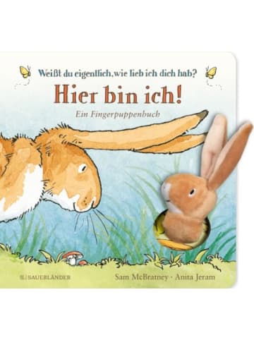 Fischer Bilderbuch Hier bin ich! Mit Hase Fingerpuppe, 24 Monate - 99 Jahre